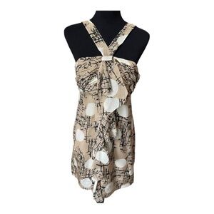 New ~Robert Rodriguez  ~ 100% Silk Dot Halter Cocktail~ SZ 10